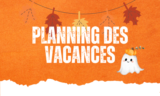 Planning des vacances