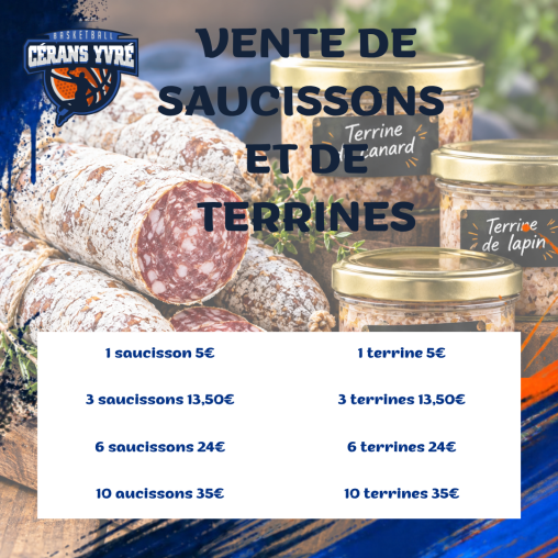 Vente de saucissons et terrines